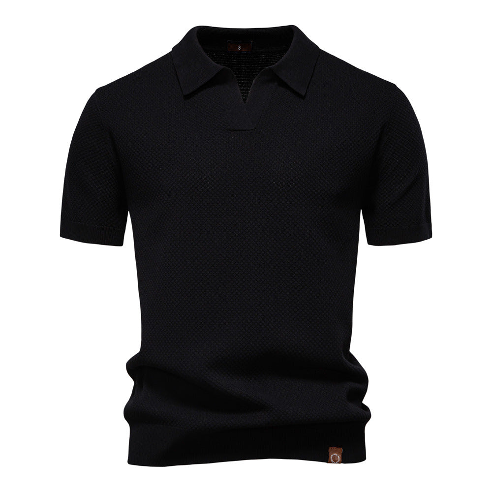 Polo à manches courtes pour homme, coupe moderne et respirant, idéal pour les tenues casual d'été.