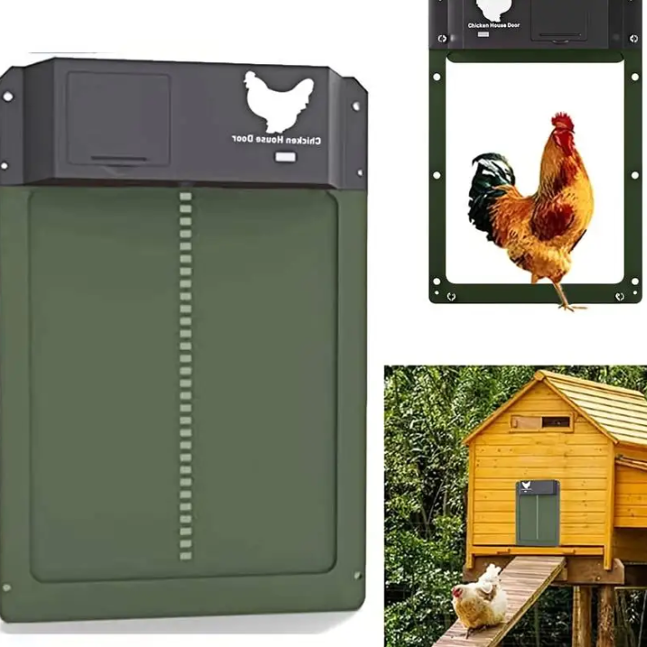 Porte automatique poulailler: ouverture/fermeture programmée. Sécurité optimale pour vos poules.  Installation facile.