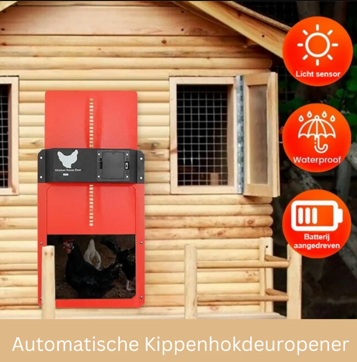 Porte automatique poulailler: ouverture/fermeture programmée. Sécurité optimale pour vos poules.  Installation facile.