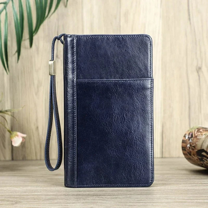 Portefeuille de voyage femme en cuir, sécurise cartes et etui passeport, élégant