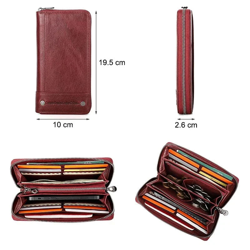 Maroquinerie femme : porte-cartes en cuir véritable, surpiqûres discrètes