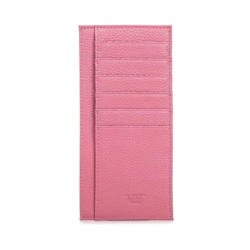 Porte-cartes femme avec compartiment zippé, cuir texturé, pour pièces et cartes