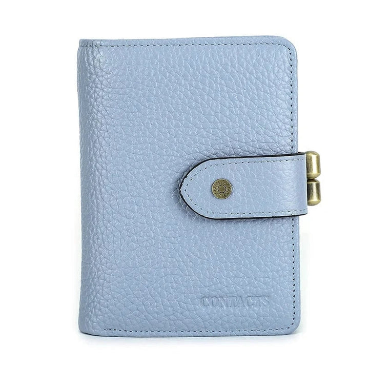 Porte-cartes fin en cuir véritable pour femme, organisateur de cartes et monnaie, durable et chic