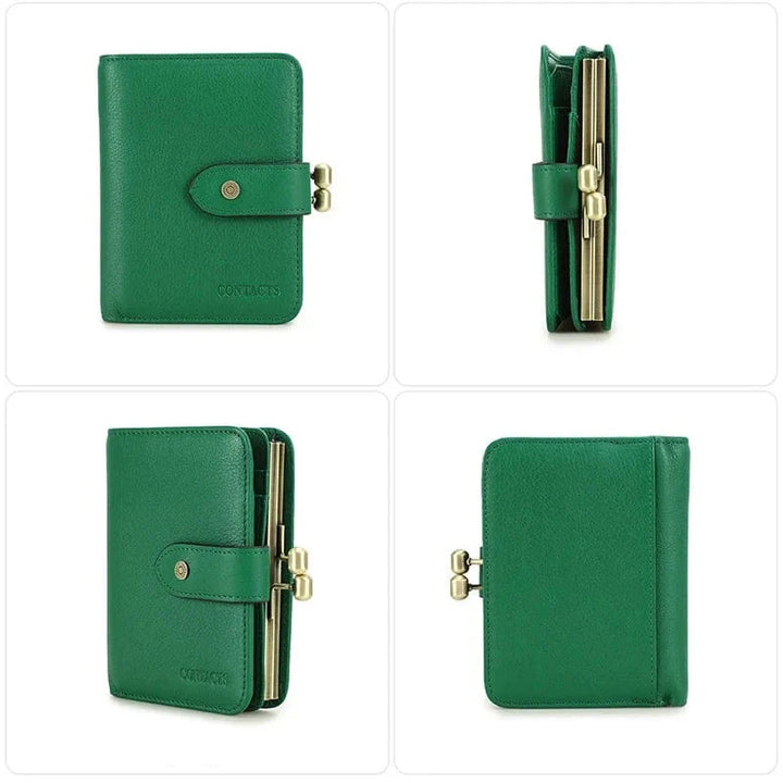 Accessoire maroquinerie: porte-cartes femme en cuir souple camel, fermeture éclair dorée, style élégant