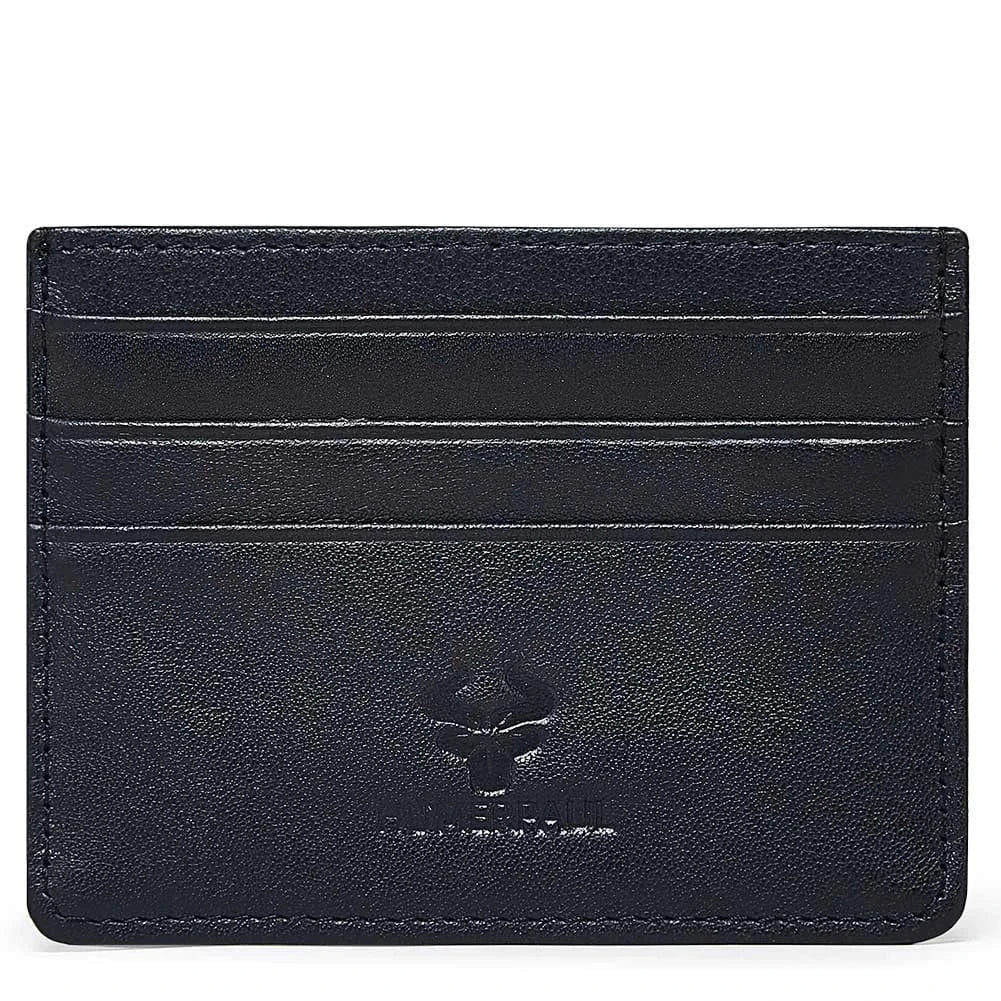 Porte-cartes exclusif en cuir couleur cognac pour homme, doté d'une technologie RFID avancée.