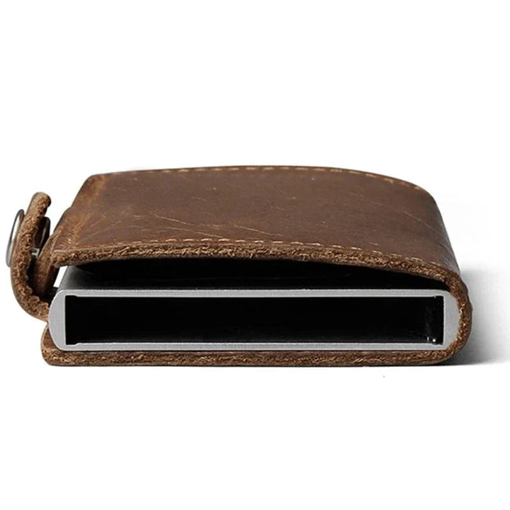 Accessoire homme: porte-cartes en cuir RFID, parfait pour un style urbain et organisé