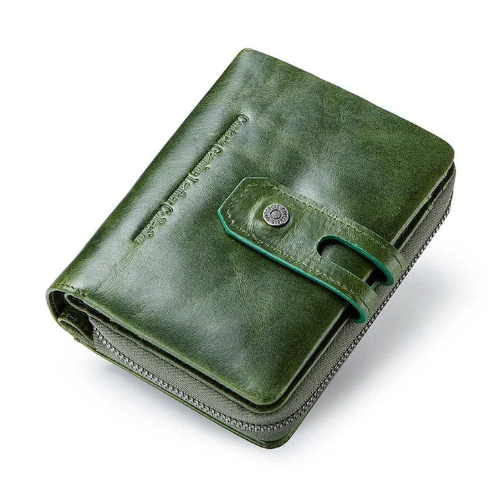 Collection de porte-cartes monnaie femme en cuir de différentes couleurs, cadeau chic et utile