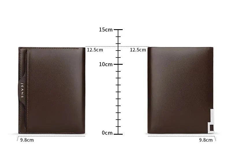 Accessoire homme: porte-monnaie en cuir véritable noir, style intemporel et compact.