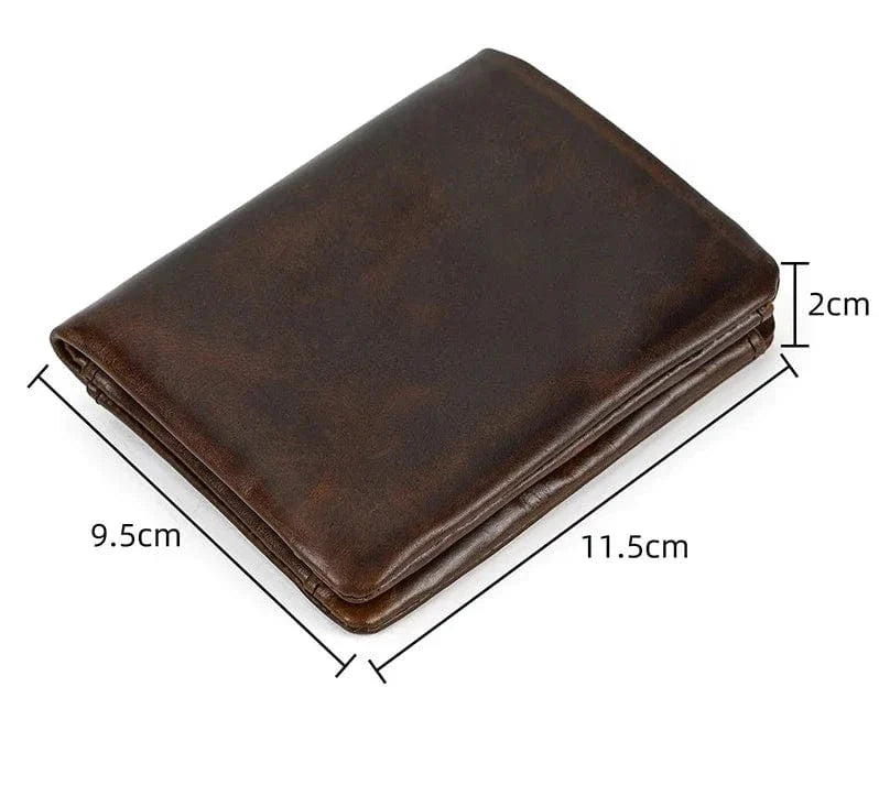Portefeuille compact homme en cuir de haute qualité, parfait pour un usage quotidien.