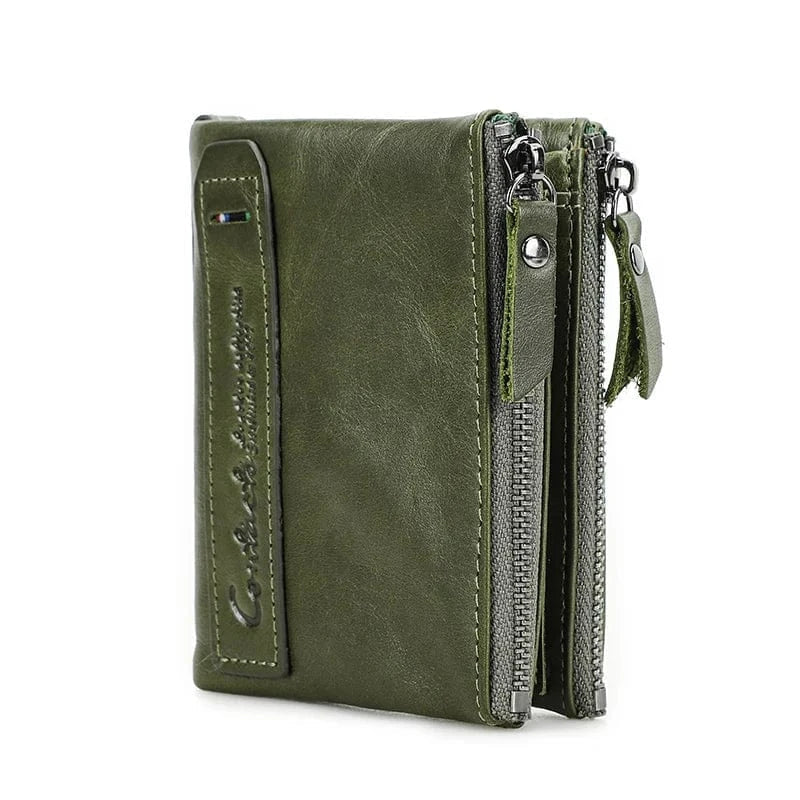 Portefeuille court en cuir avec rabat doré, compact et luxueux, accessoire femme pratique