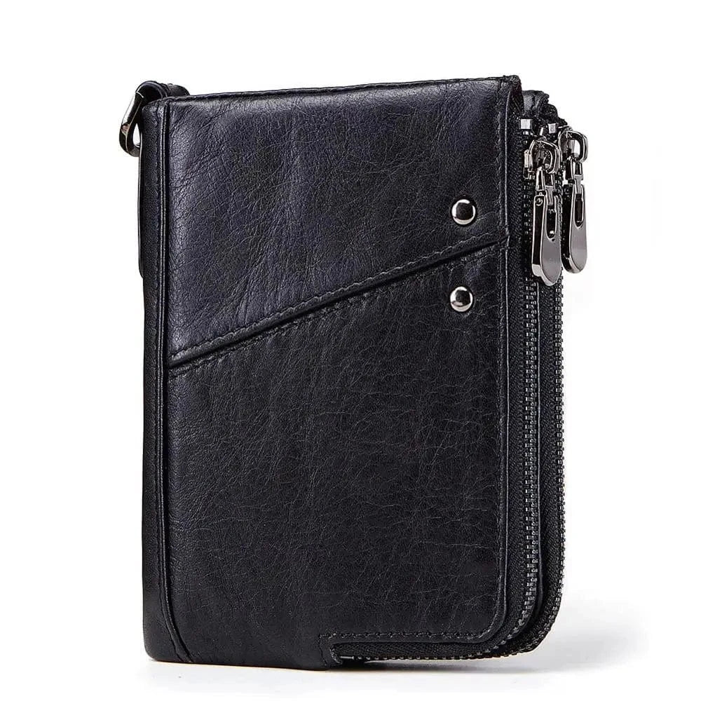 Élégant portefeuille femme en cuir marron clair, avec technologie RFID pour vos données