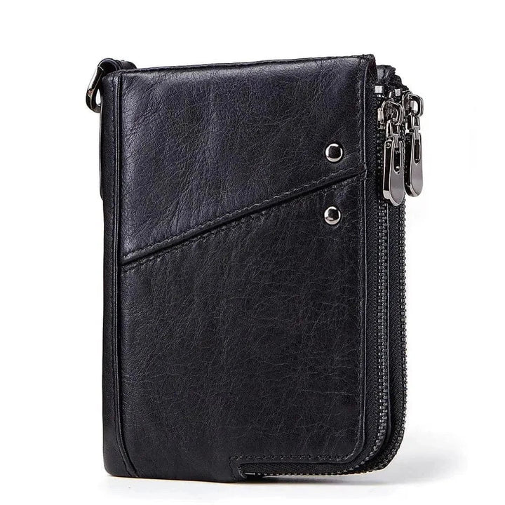 Élégant portefeuille femme en cuir marron clair, avec technologie RFID pour vos données