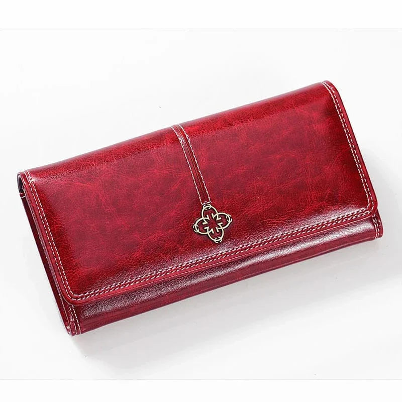 Portefeuille femme élégant en cuir PU, couleur unie, design slim, idéal pour organiser cartes et monnaie.