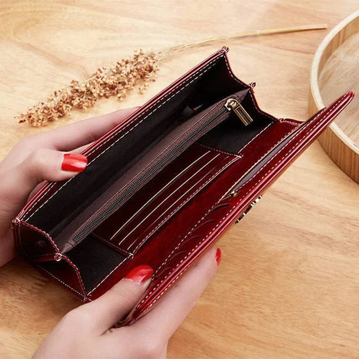 Accessoire de mode femme: portefeuille en cuir PU souple, chic et pratique, pour sac à main quotidien.