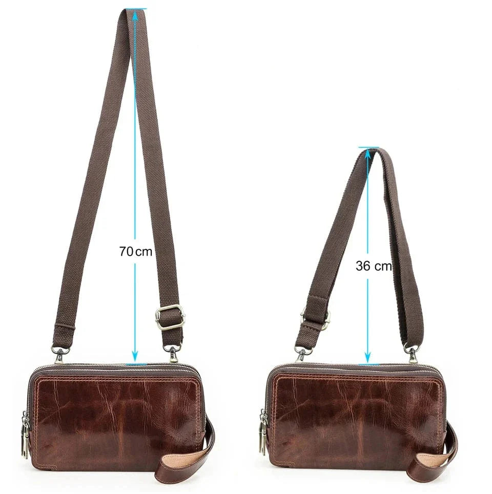 Portefeuille homme en cuir, 3 volets, diverses couleurs (bleu, camel, vert, noir, café)