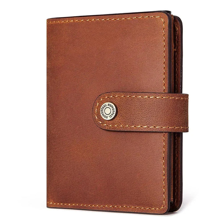 Portefeuille RFID noir en cuir véritable avec fonction pop-up, idéal pour hommes modernes et actifs