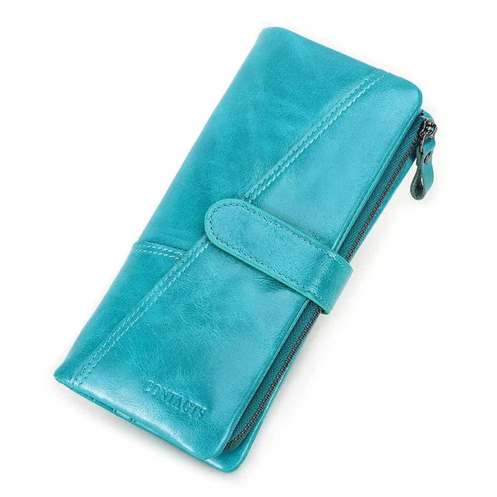 Accessoire de voyage : portefeuille homme en cuir, trois volets, contenant passeport et devises étrangères.