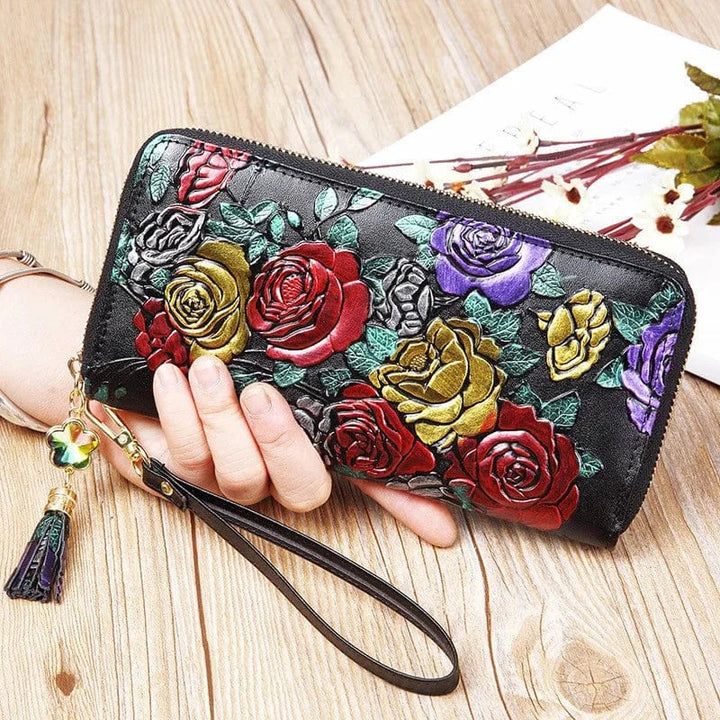 Portefeuille compact en cuir véritable multicolore pour femmes, accessoire de mode pratique