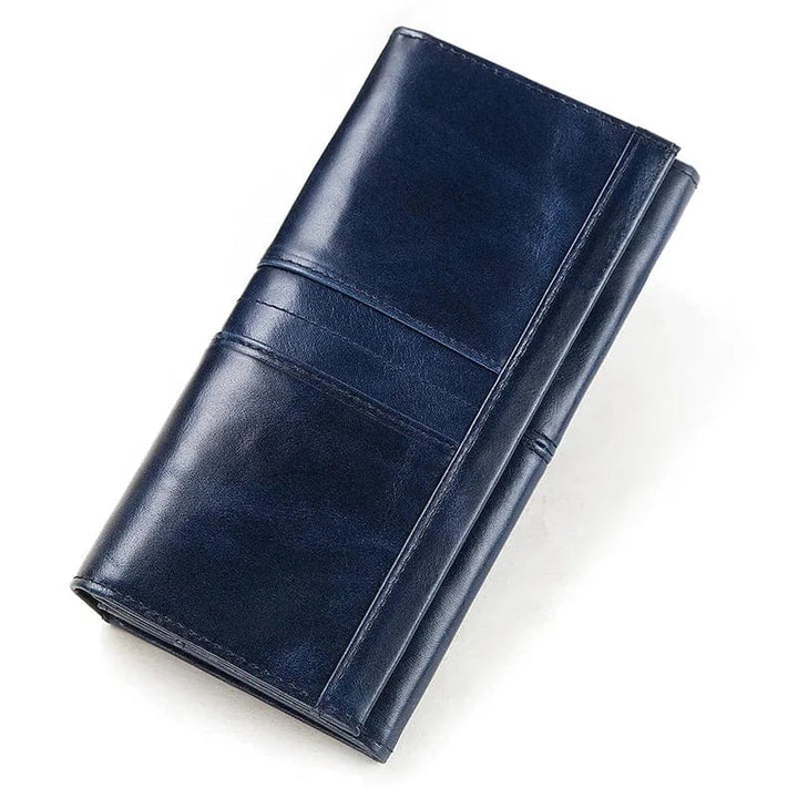 Portefeuille élégant en cuir noir pour femmes, protection RFID, accessoire de mode intemporel et chic