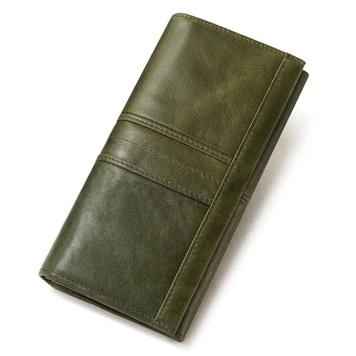 Portefeuille rouge vif pour femmes en cuir, protection RFID, pour un look tendance et audacieux