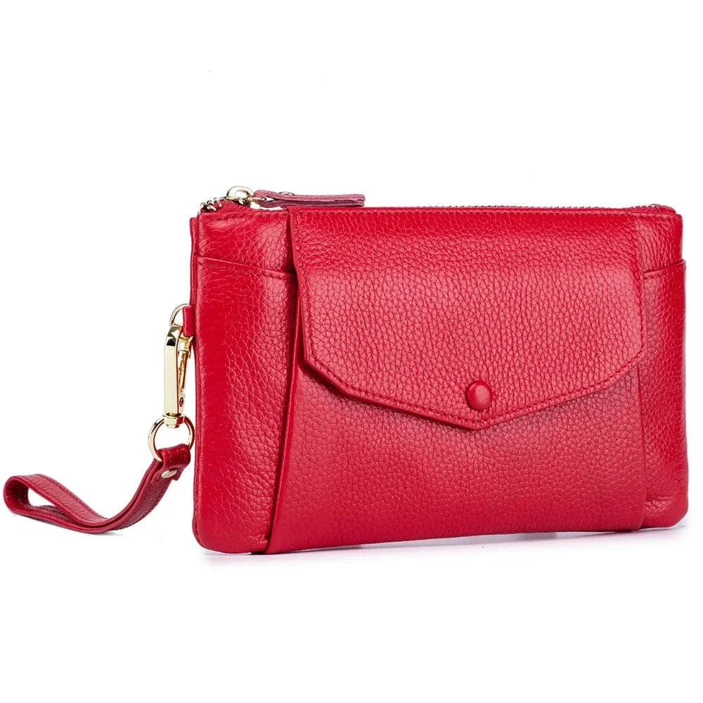 Portefeuille élégant et long en cuir pour femme, parfait pour organiser vos affaires quotidiennes.