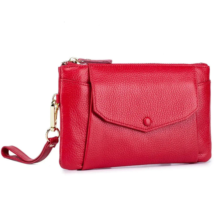 Portefeuille élégant et long en cuir pour femme, parfait pour organiser vos affaires quotidiennes.