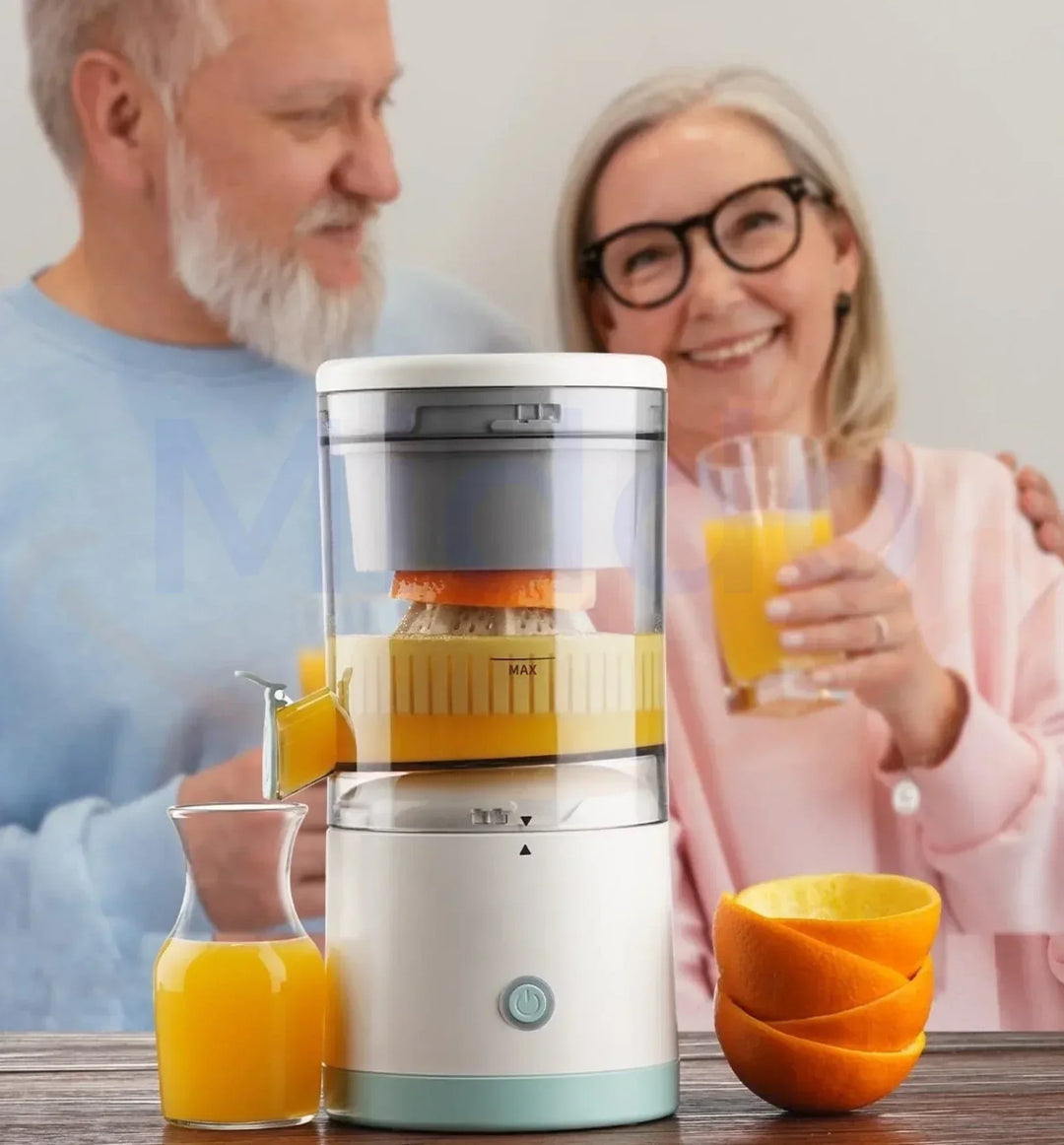 Pressoir à agrumes électrique moderne en acier inoxydable, idéal pour jus frais rapide; extraction facile, sans effort.