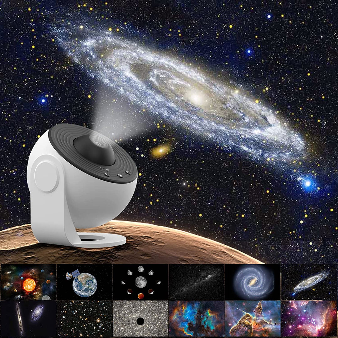 Projecteur planétarium 13-en-1.  Étoiles, galaxies, Voie lactée.  Projection haute définition pour une ambiance relaxante.