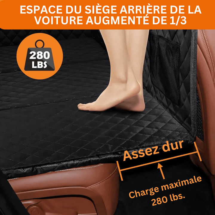 Protecteur siège auto pour chien, résistant à l'eau, noir, ajuste les sièges universel, offre confort et sécurité en voyage.