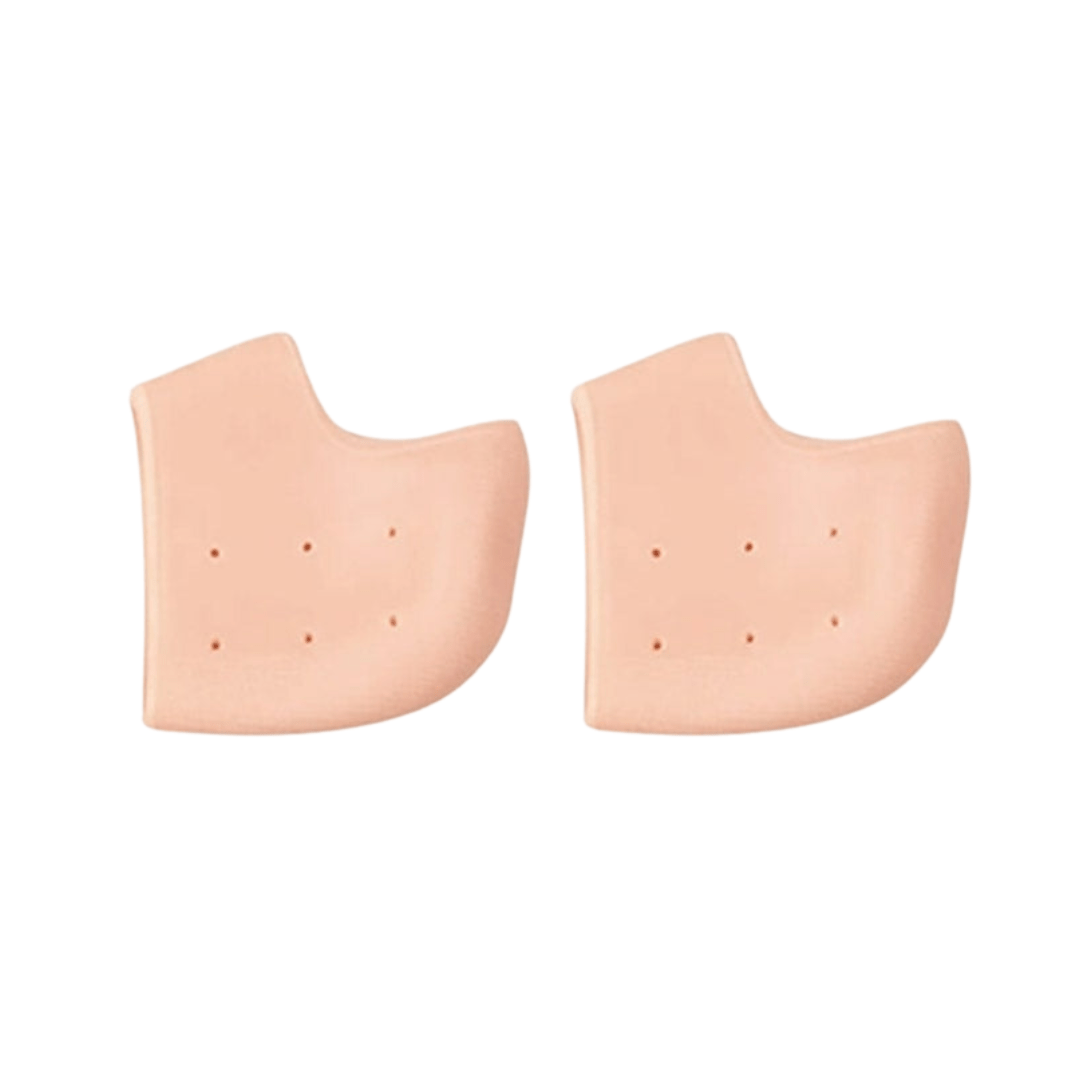 Protège-talon en silicone, transparent et flexible, pour confort et soulagement des douleurs, adapté à toutes chaussures.