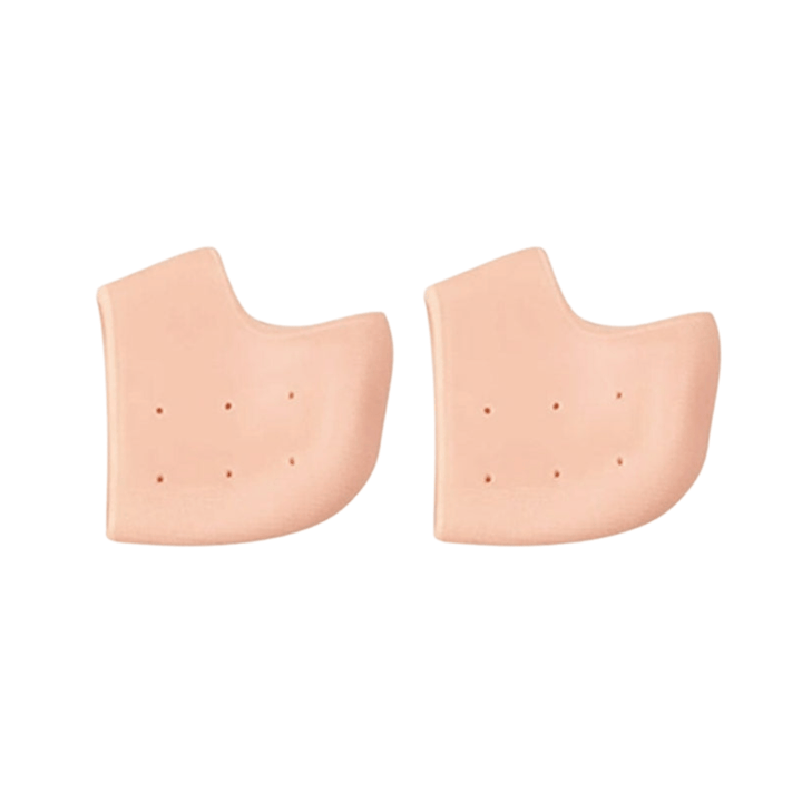Protège-talon en silicone, transparent et flexible, pour confort et soulagement des douleurs, adapté à toutes chaussures.