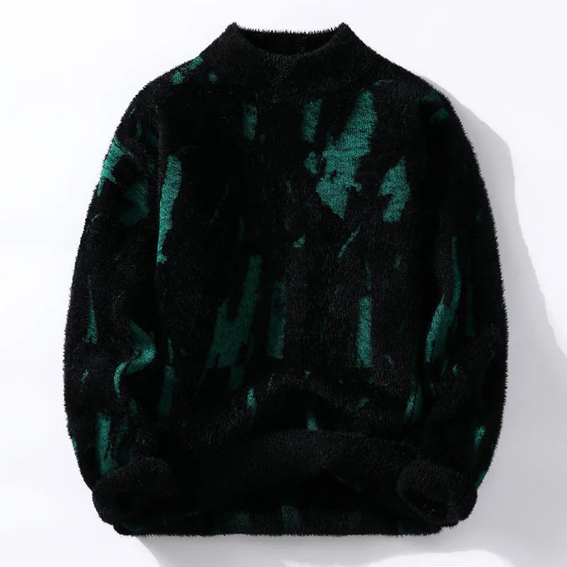 Vêtement homme, pull abstrait mode masculine. Motif unique, style élégant et confort décontracté moderne.