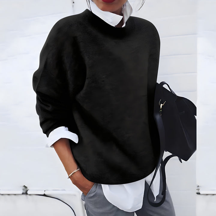 Pull cachemire élégant, doux et chaud.  Coupe flatteuse, idéal pour toutes occasions.