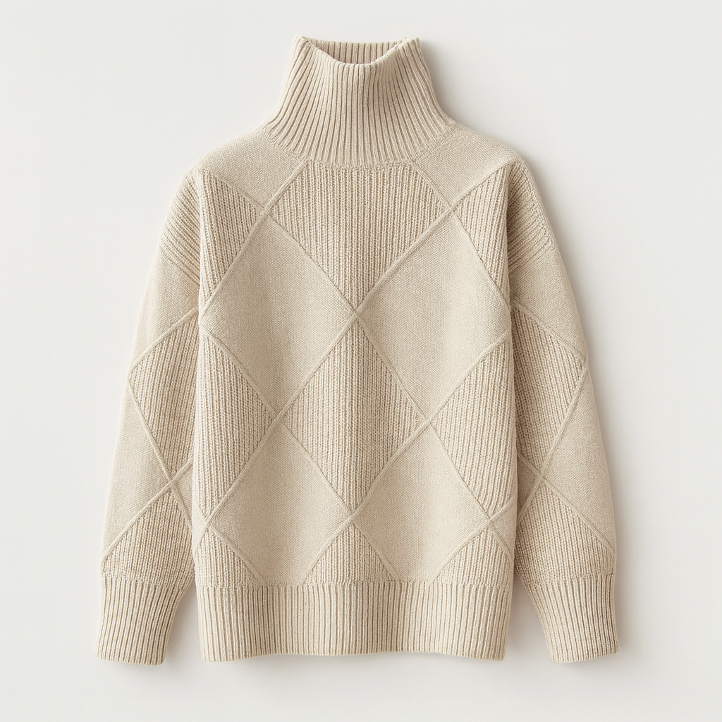 Pull col roulé femme doux et chaud pour l'hiver. Tricot élégant et confortable, idéal mode casual chic.