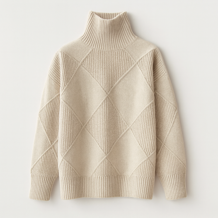 Pull col roulé femme doux et chaud pour l'hiver. Tricot élégant et confortable, idéal mode casual chic.