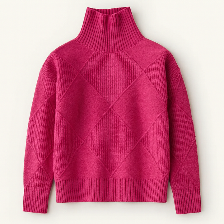 Pull col roulé femme, doux, chaud et confortable. Tricot élégant pour un style hivernal mode et décontracté.