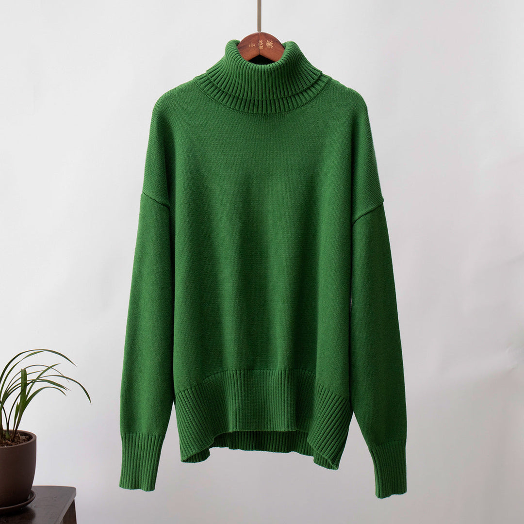 Pull-over femme col roulé, doux, élégant, sublimateur de la silhouette en hiver.