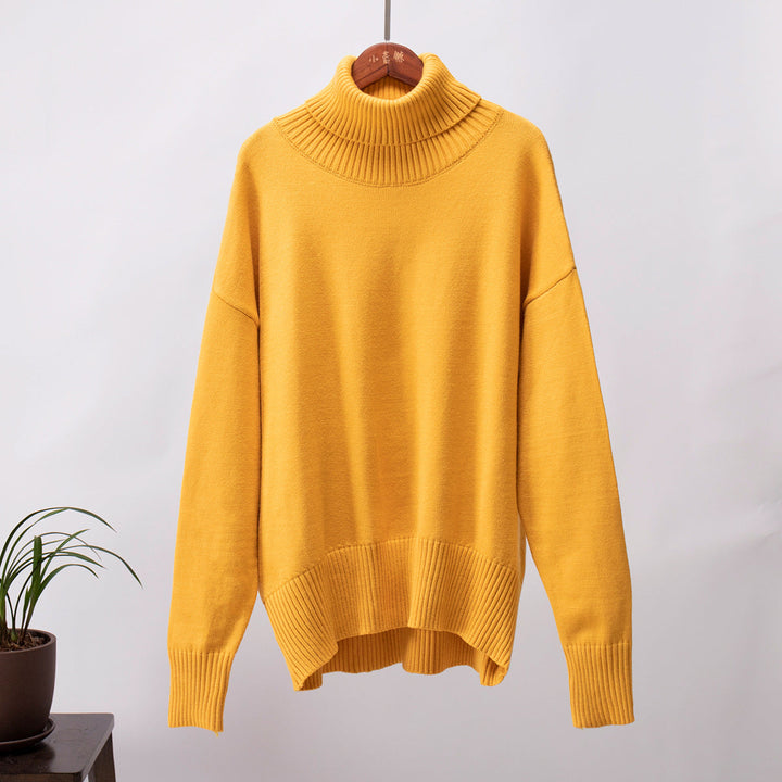 Essentiel hiver : pull femme col roulé luxueux, doux, confortable, mode manches longues.