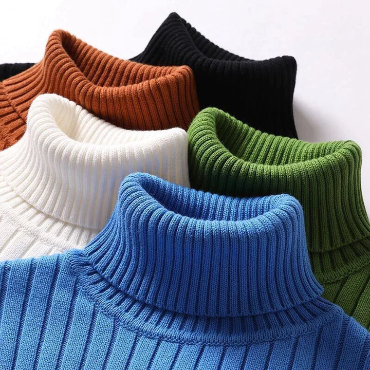 Pull col roulé homme polyvalent, élégant pour le bureau ou décontracté. Vêtement d'hiver masculin, confort assuré.