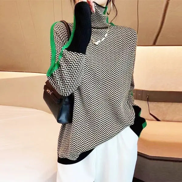 Découvrez ce pull col roulé femme polyvalent orange, idéal pour l'automne et l'hiver. Douceur garantie.