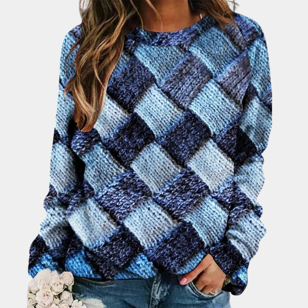 Chandail femme coloré et confortable, pour un style moderne et une mode décontractée tendance.