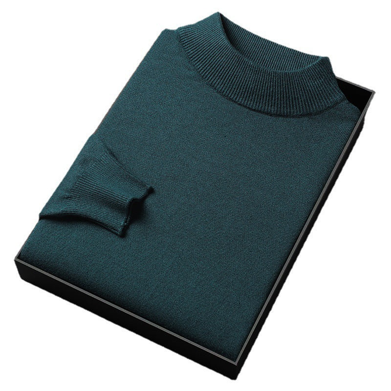 Tricot doux : pull homme avec col montant demi-zippé, un confort hivernal décontracté et stylé.