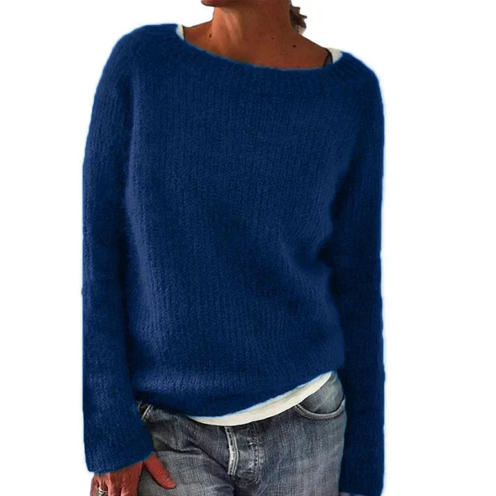 Pull femme chic et décontracté, en tricot doux, un chandail polyvalent pour la mode féminine actuelle.
