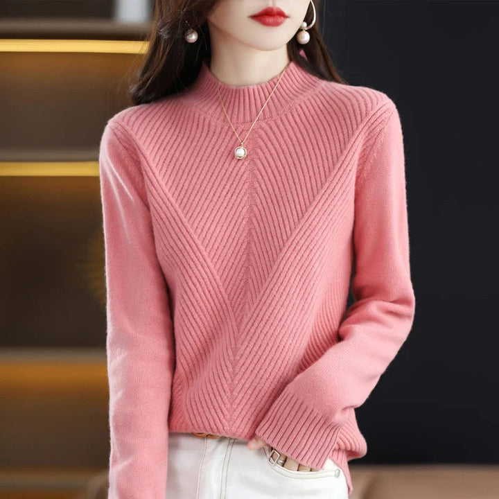 Pull élégant femme, coupe flatteuse, confort optimal.  Parfait printemps/automne.