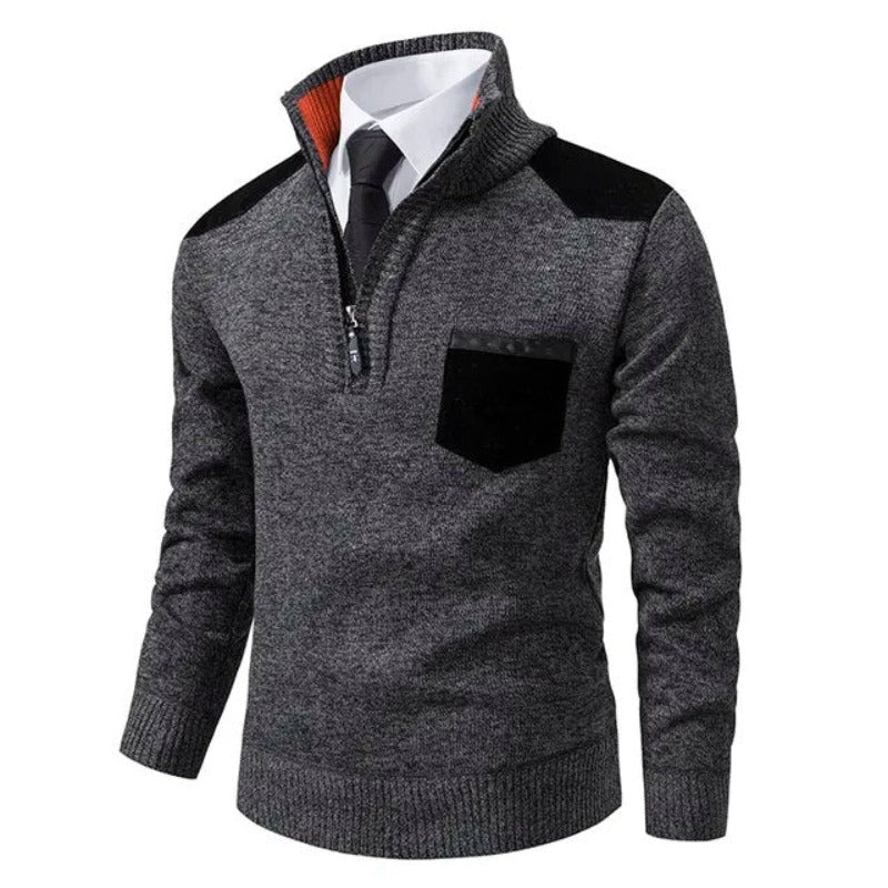 Pull en coton doux pour hommes, manches longues, coupe moderne, couleur élégante, idéal pour les looks décontractés.
