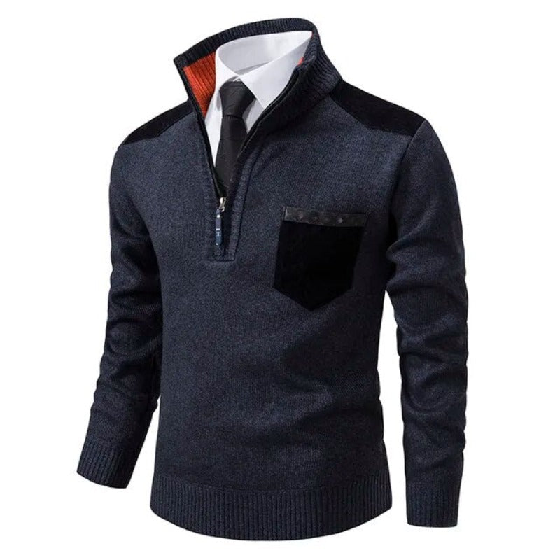 Pull en coton doux pour hommes, manches longues, coupe moderne, couleur élégante, idéal pour les looks décontractés.