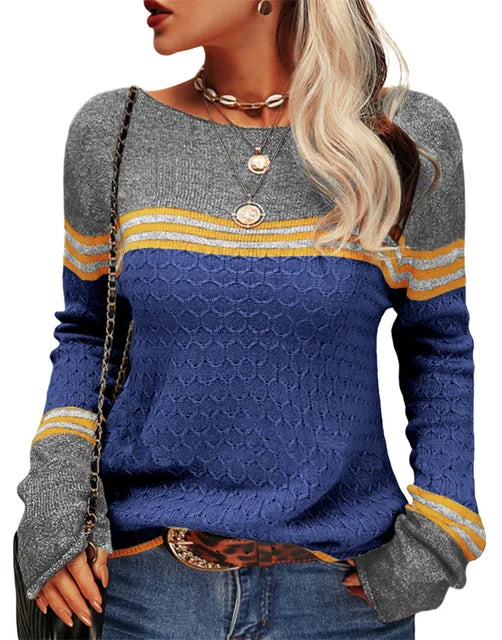 Pull chaud femme coupe décontractée, essentiel pour la mode hiver et le confort. (Douillet)