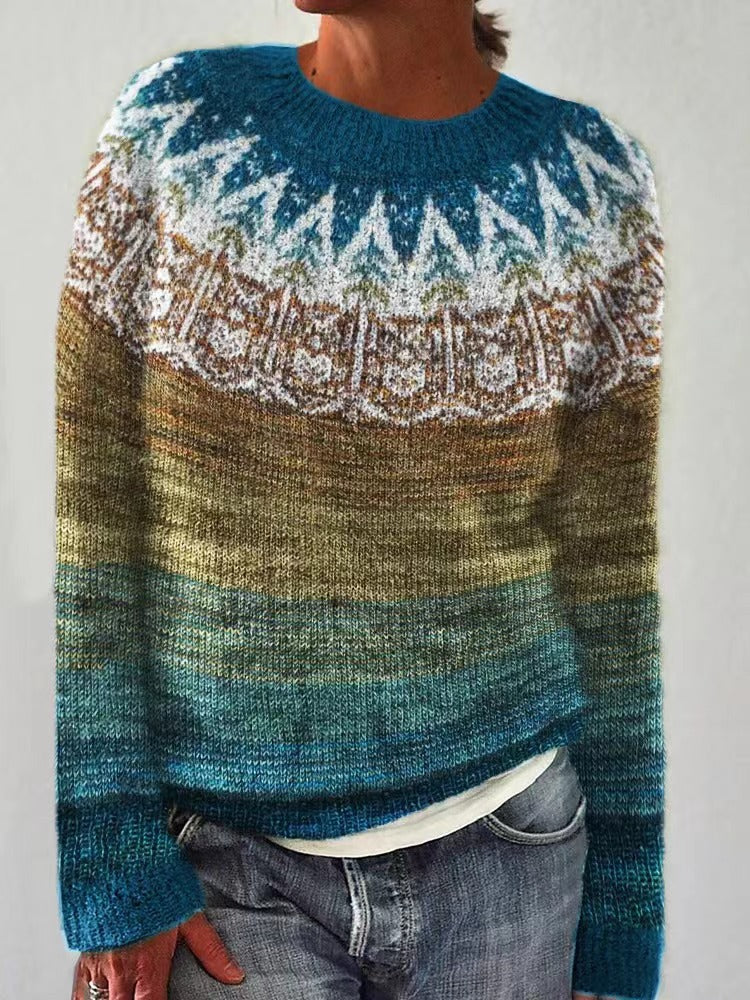 Pull femme doux en maille de qualité, offrant un confort luxueux et une touche élégante pour l'hiver.