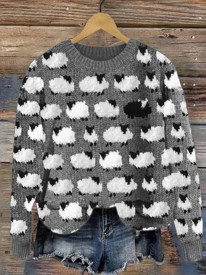 Pull femme élégant, doux et chaud, style vintage. Parfait pour la mode féminine confortable et intemporelle en hiver.