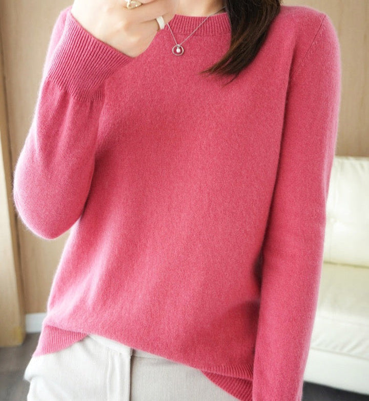 Pull femme décontracté mais chic, en tricot doux, parfait pour le confort quotidien et stylé.